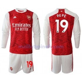 Maillot de Foot Arsenal Nicolas Pepe 19 Domicile 2020-21 Manches Longues - Enfant